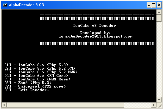 ioncube decoder v. 9.0 full edition